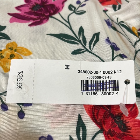 Old Navy Floral Long Sleeve Blouse - White - Picture 15 of 16